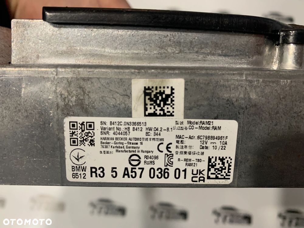 STEROWNIK MODUŁ ODBIORNIKA AUDIO HARMAN BMW 5A57036 - 6