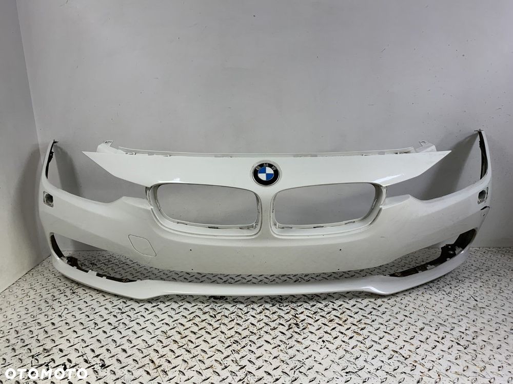 ŁADNY NIEUSZKODZONY ZDERZAK PRZEDNI PRZÓD BMW 3 LCI F31 F30 15-20 BEZ PDC ALPINEWEISS - 2