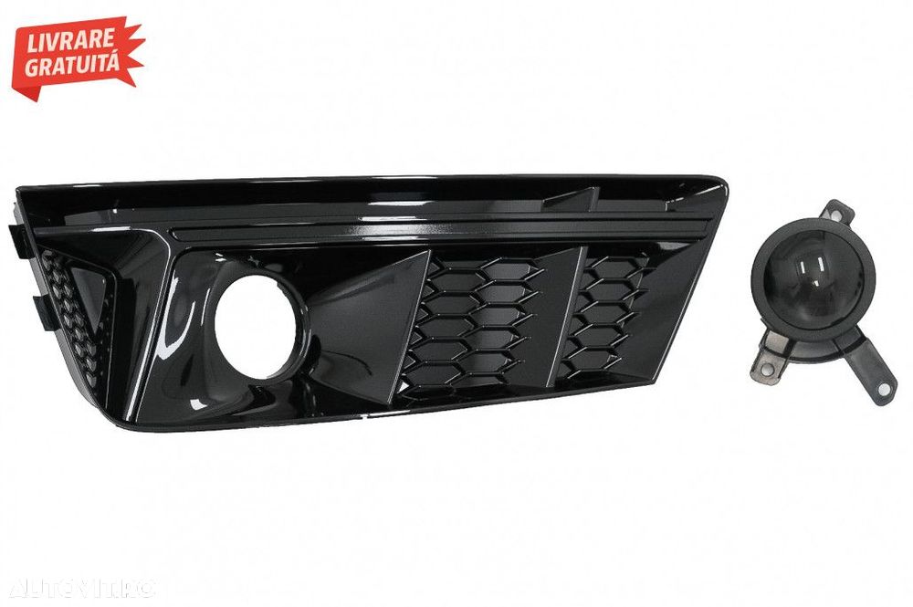 Grile Laterale Audi A4 B9 Sedan Avant (2016-2018) RS4 Design Negru - 3