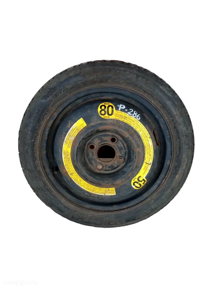 Koło Zapasowe Dojazdowe 125/70 R15 4x100 63,4 MM ET 40 Vw Golf III Seat- Gwarancja Wysyłka - 1