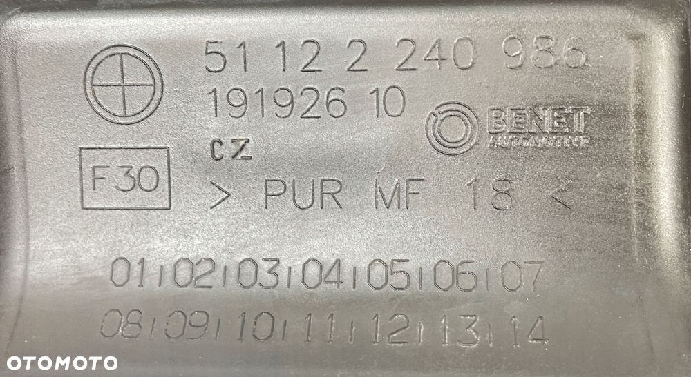 ^ BMW 3 F30 SPOILER ZDERZAKA TYŁ 2240985 - 9