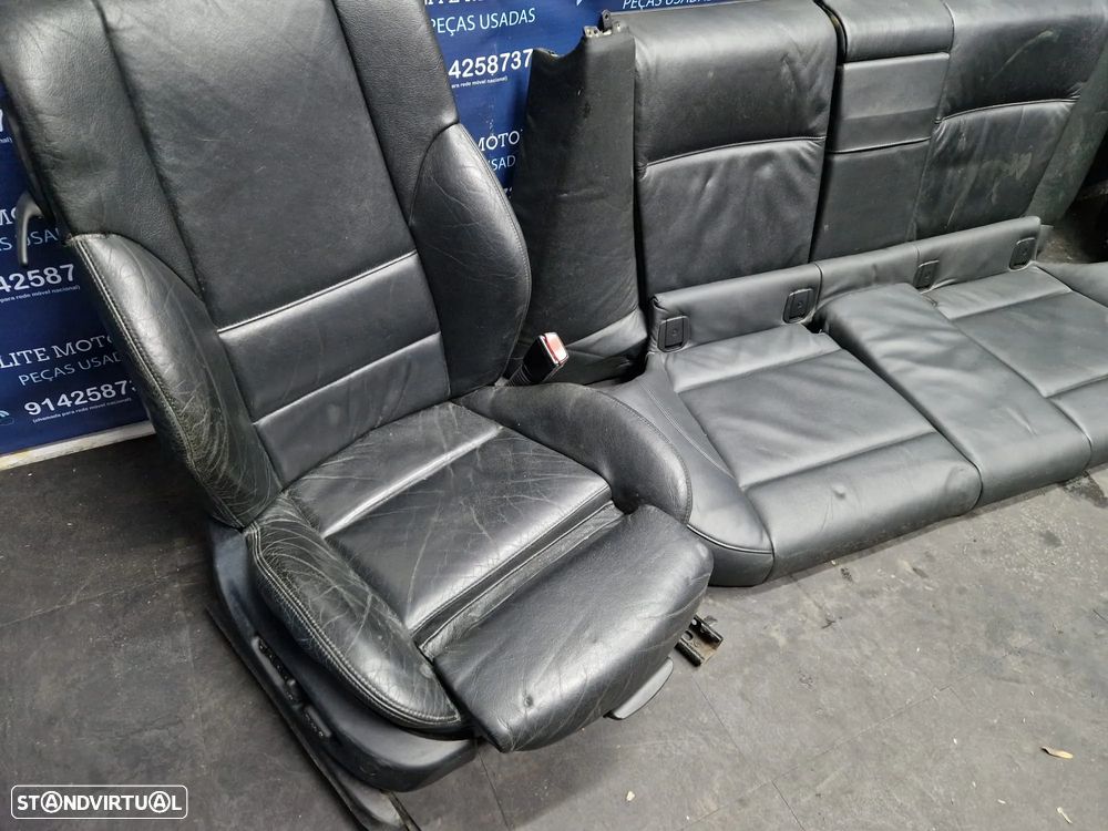 Jogo de bancos usados BMW SERIE 3 E46 COUPE PACK M 330ci 325ci 320d ELETRICOS PELE PRETOS - 5