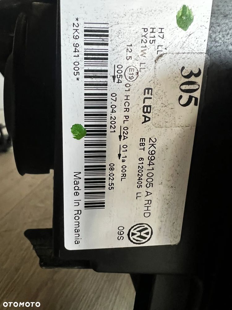 KOMPLET LAMP PRZÓD VW CADDY 2020- LAMPY LAMPA LEWA PRAWA ORYGINAŁ - 9