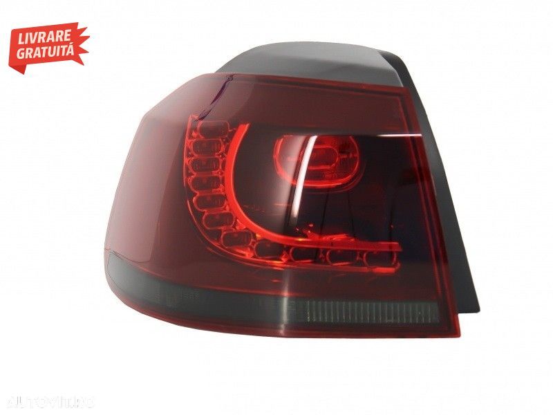 Faruri LED VW Golf 6 VI (2008-2013) Golf 7 3D Design Red Strip GTI LED Dinamic cu - livrare gratuita - 11