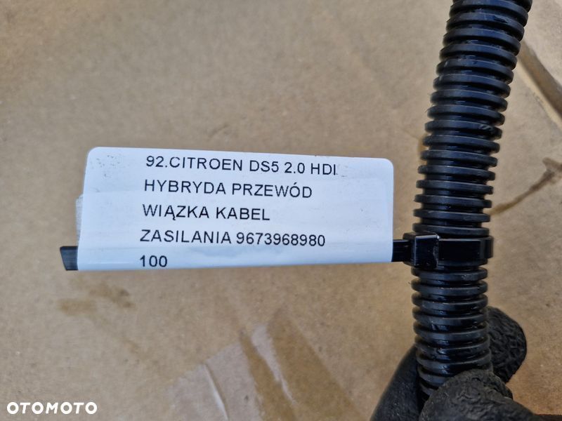 citroen ds5 2.0 hdi hybryda przewód wiązka kabel zasilania 9673968980 - 6