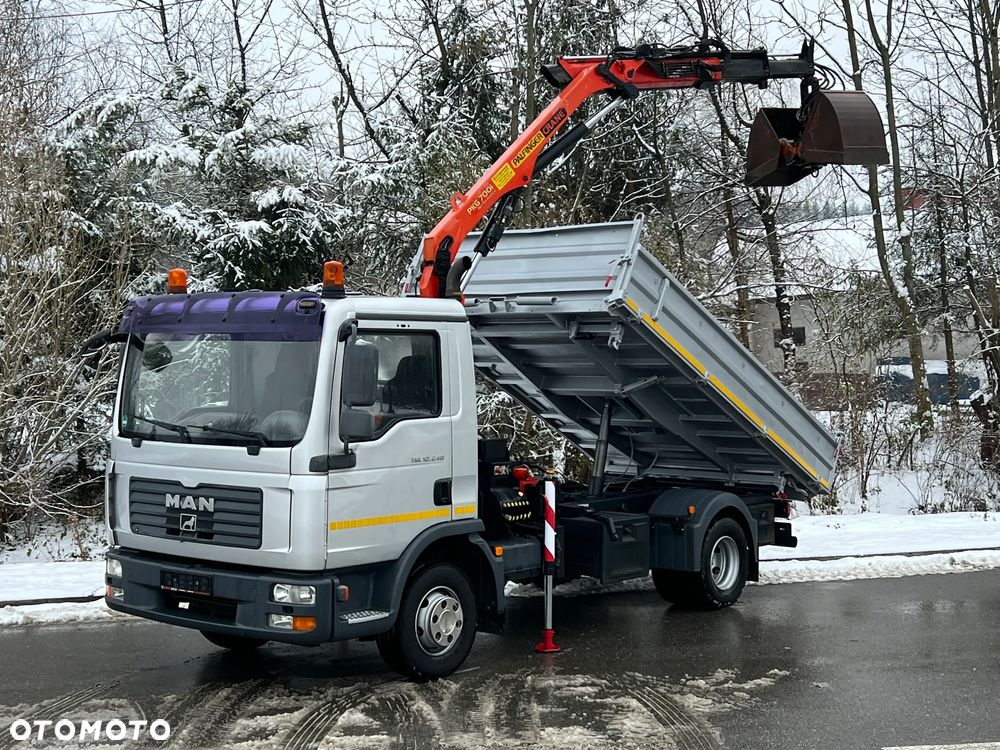 MAN MAN TGL 12-240 Kiper Wywrotka 4x2 Kran PALFINGER PK 12500 BARDZO DOBRY STAN - 1