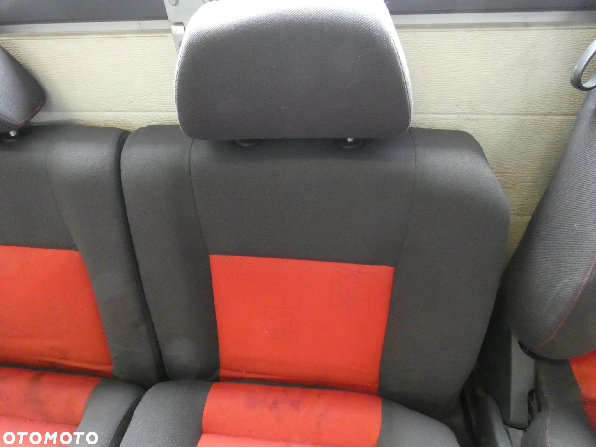 VW LUPO FOTELE PRZÓD KANAPA TYŁ KOMPLET MATERIAŁOWE CZERWONE TOM GORLICE - 12