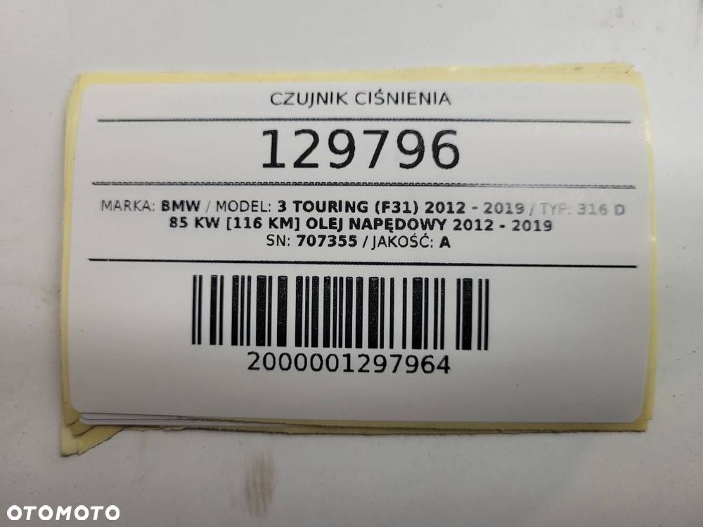 CZUJNIK CIŚNIENIA W OPONIE TPMS BMW 3 F30 F31 6881891 - 7