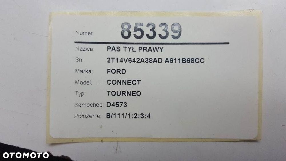 PAS TYŁ PRAWY FORD TOURNEO CONNECT I EUROPA - 5