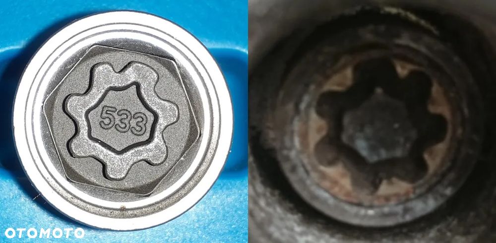 Nasadka zabezpieczająca Nakładka Adapter Złodziejka Do Śrub VW Volkswagen - 13