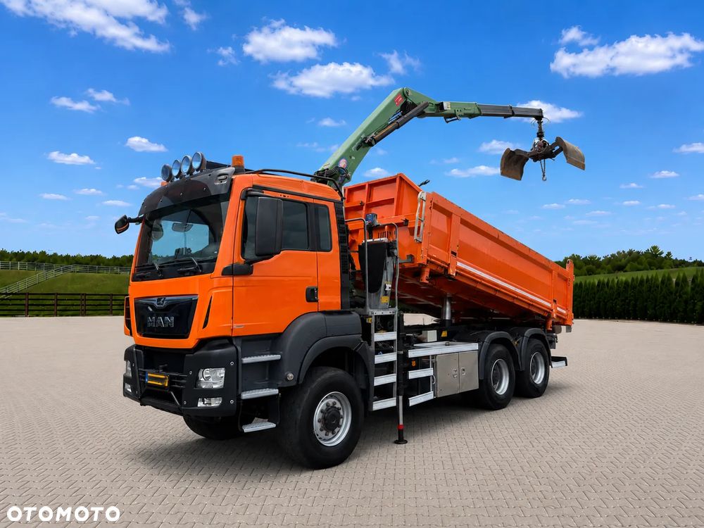 MAN TGS 26.400 6x6 ALLRAD – składany żuraw HMF 1643 Z2 +wywrotka HYVA