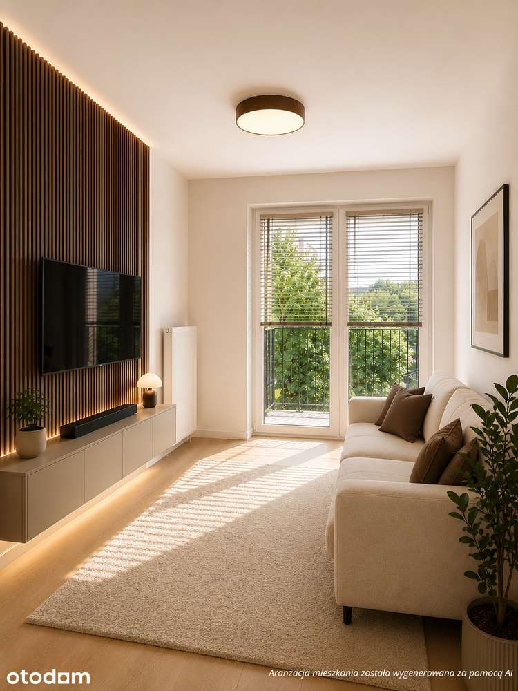 3 pokoje z balkonem | 54,81 m² | Mokotów