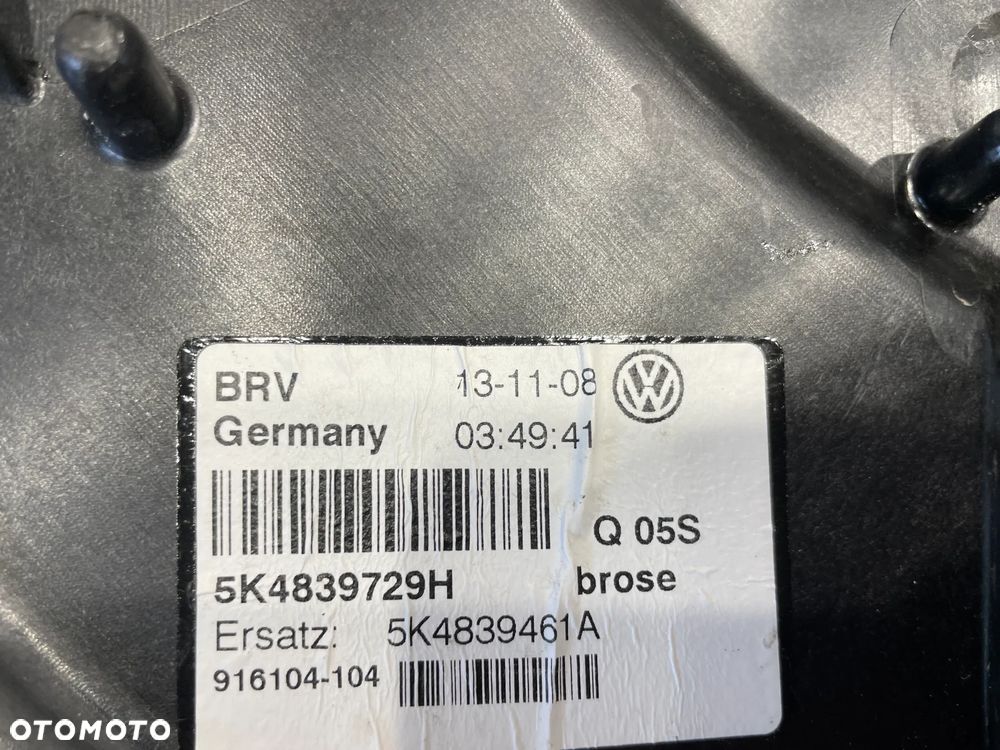 Volkswagen Golf VI 5K4 Mechanizm podnośnik szyby lewy tył - 3