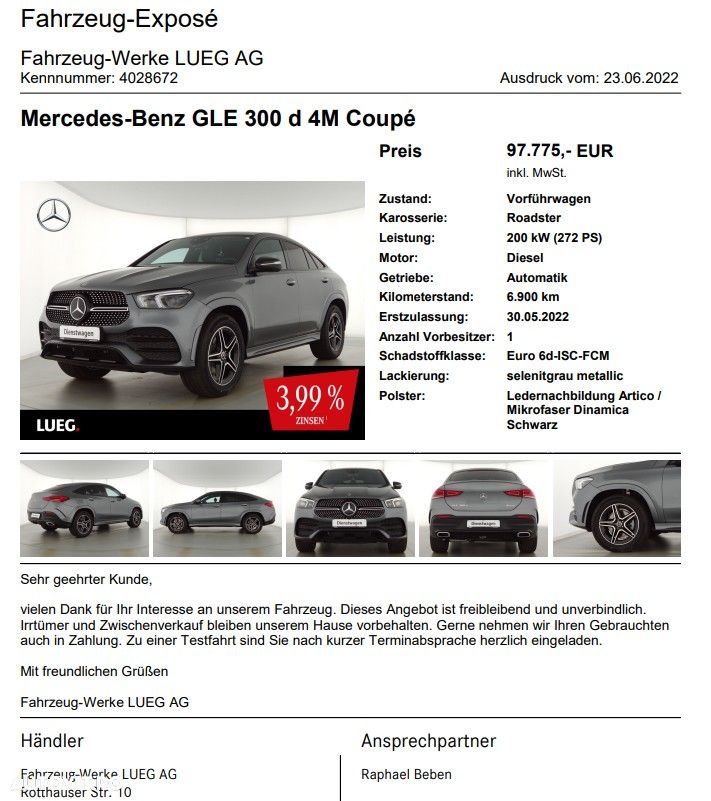 Mercedes-Benz GLE Coupe 300 d 4Matic 9G-TRONIC AMG Line - 16