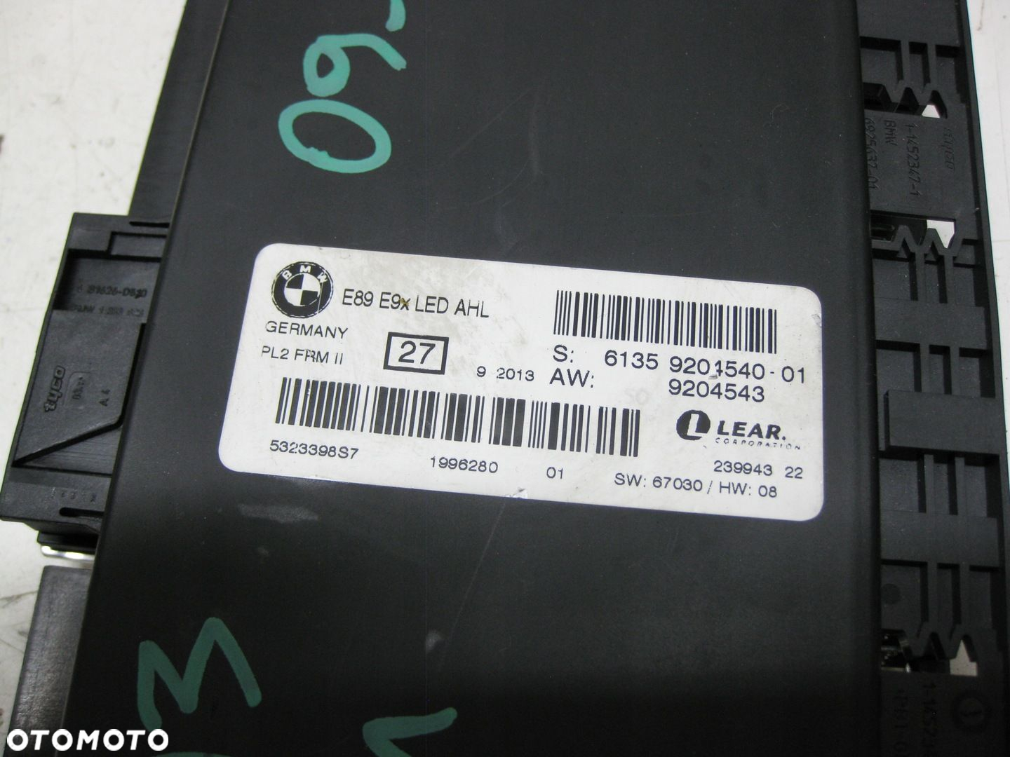 BMW E91 2.0 D 09R MODUŁ STEROWNIK ŚWIATEŁ 9204540 - 2