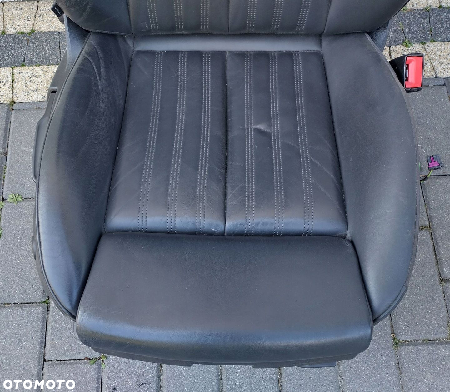 AUDI A6 S6 C7 4G LIFT 15-18 S-LINE FOTEL PRAWY PRZEDNI CZARNA SKÓRA UK - 3