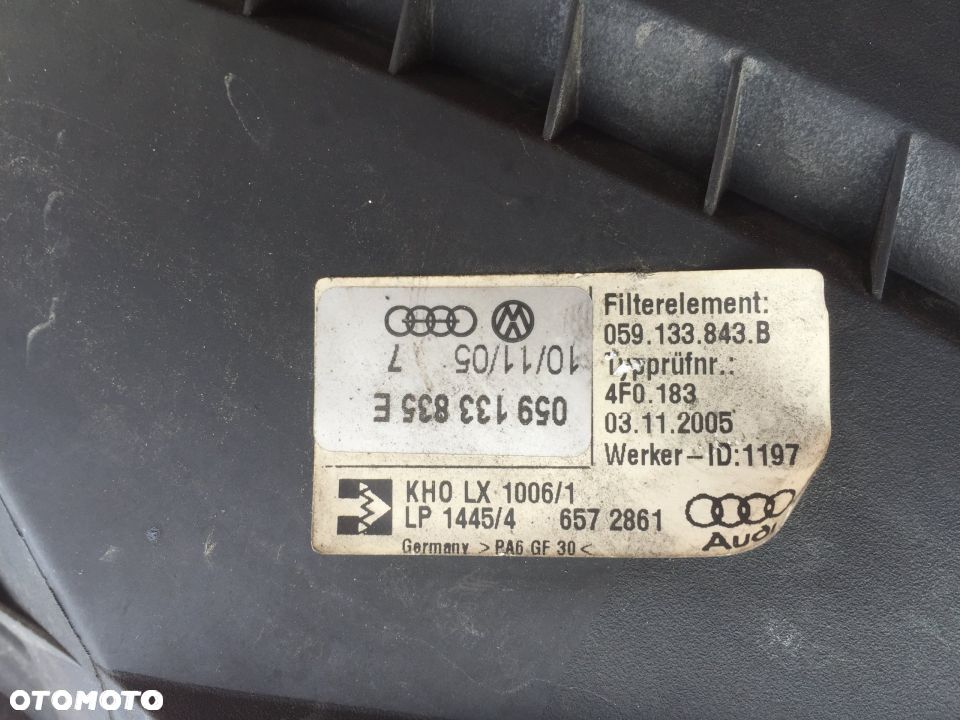 OBUDOWA FILTRA POWIETRZA A6 C6 3.0 TDI 059133835E - 6