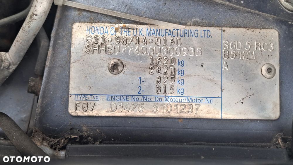 Na części OHONDA CIVIC VII (EU, EP, EV)] SILNIK 1.4 16v 90 KM D14Z6 lakier B512M Magnetic Blue skrzynia maska zderzak drzwi klapa szyba fotel kanapa lusterko lampa deska GWARANCJA !!! Przód Tył Zestaw Komplet Drzwi Klapa Zderzak Błotnik Maska Grill Atrapa Szyba Pas Lampa Lusterko Boczki Fotel Kanapa Kokpit Deska Rozdzielcza Przełącznik Włącznik Sterownik Przewody Wiązka Instalacja Moduł Komputer Czujnik Listwa Pompa Alternator Wtryski Głowica Rozrusznik Kompresor Sprzęgło Dwumas Silnik  Skrzynia ABS Klimatyzacji Paliwa Wspomagania Kolektor Turbina Przepustnica Zawór Chłodnica Koło Hak Belka Sanki Zawieszenie Mcpherson Półoś Amortyzator Wydech Tłumik Zacisk - 17