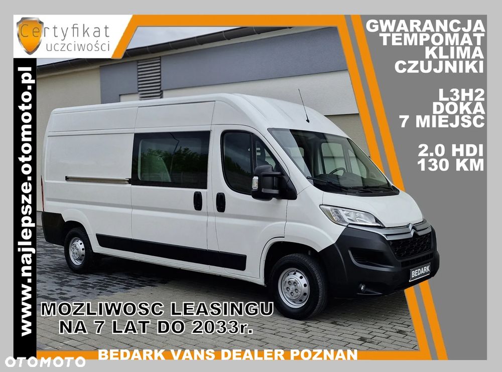 Citroën Jumper, L3H2, BRYGADÓWKA, 7 miejsc, DOKA, tempomat, klima - 2