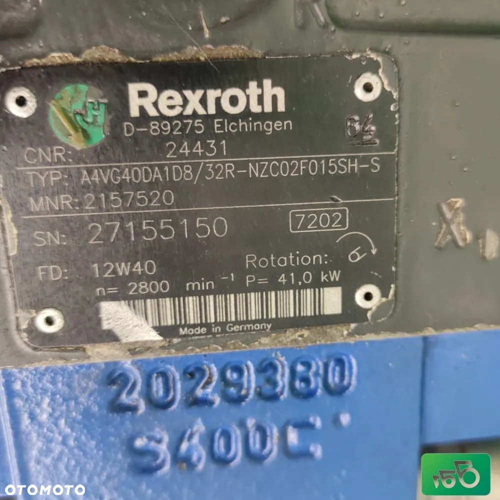 Pompa jazdy A4VG40DA Rexroth R902084884 Weidemann T 5625 - 10