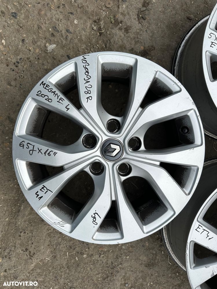 Janta aliaj la bucata RENAULT MEGANE 4 an 2020 pe 16’ ,ET41 cod piesa 403009128R - 4