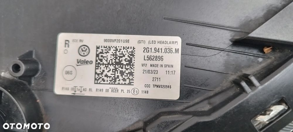 Reflektor Lampa Przednia VW Polo VI 2G1 Lci 2021- Full LED IQ Prawa wersja GTI 2G1941036M - 7