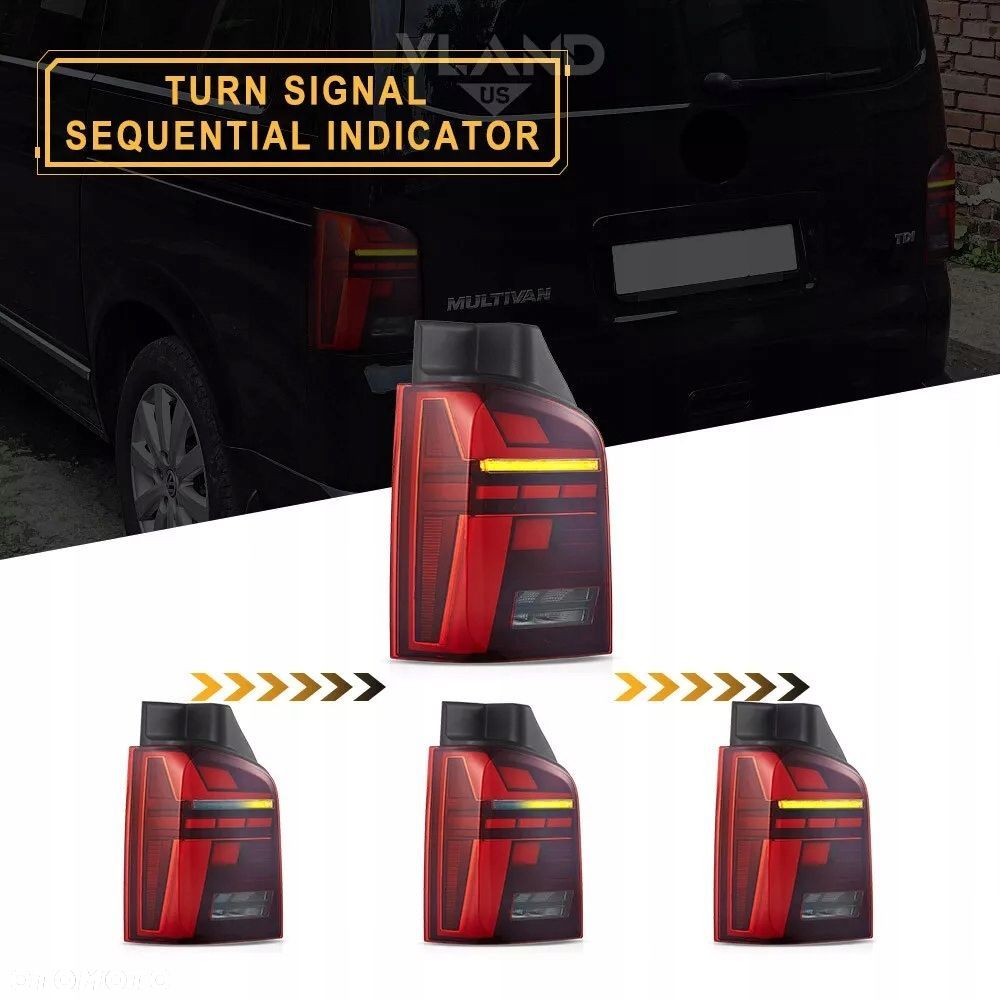 Lampy tylne Led Tuning Vw T6 1 Transporter Multivan Caravelle 7e 2015-2024 - 6
