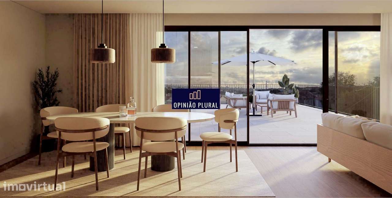 T2 Novo de Luxo com Varanda e Garagem Dupla | Haven Terrazza  Valbom - Grande imagem: 2/12