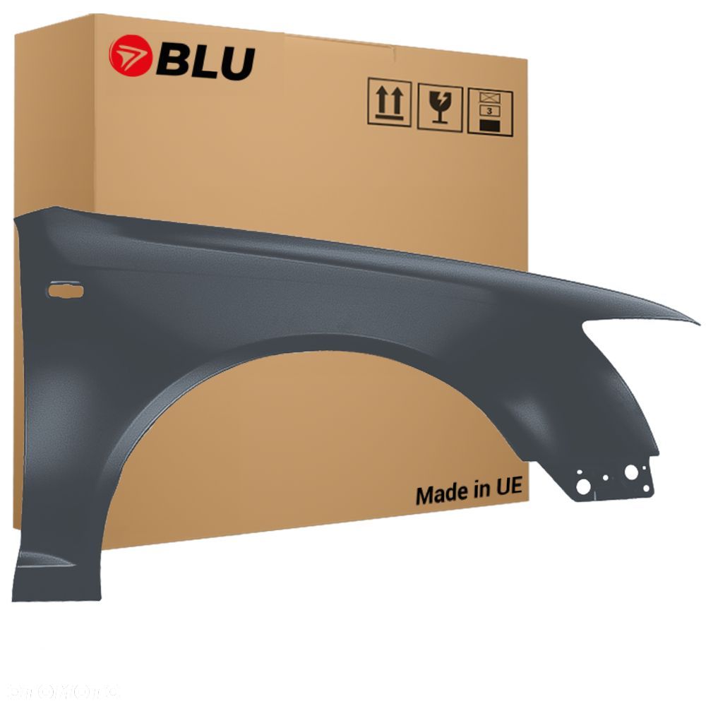 BLU Błotnik Audi A6 C6 LX7Z Prawy Srebrny 2004-2008 przód DelfinGrau