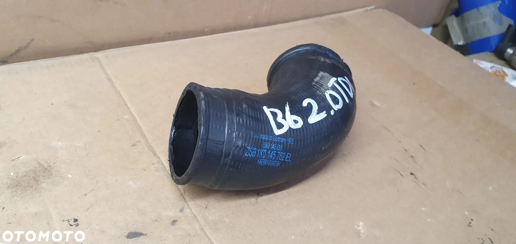 Przewód wąż rura intercoolera VW Passat B6 2.0 TDI 1K0145762EL 5N0145838 - 2