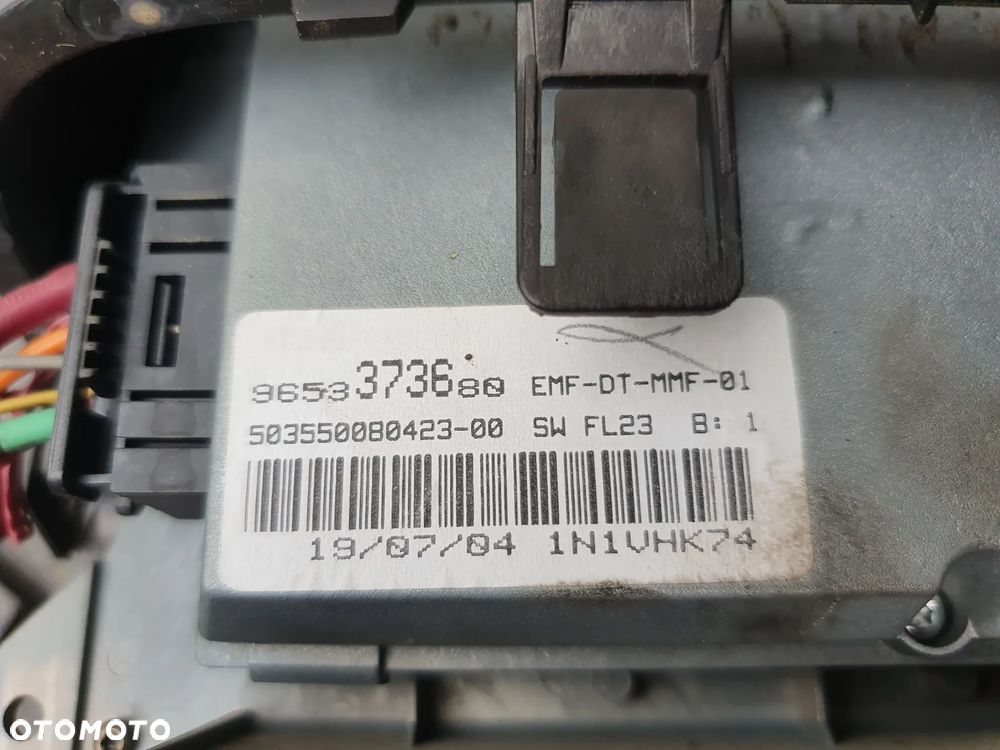PEUGEOT 307 SW CC CABRIO WYŚWIETLACZ 9653373680 + OBUDOWA - 3