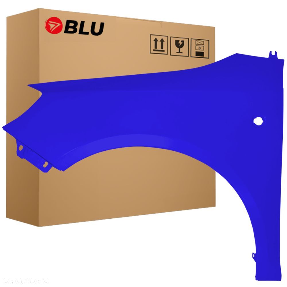 BLU Błotnik SKODA FABIA II 2 5J ROOMSTER 4590 lewy niebieski 07-15 przód DynamicBlau - 1