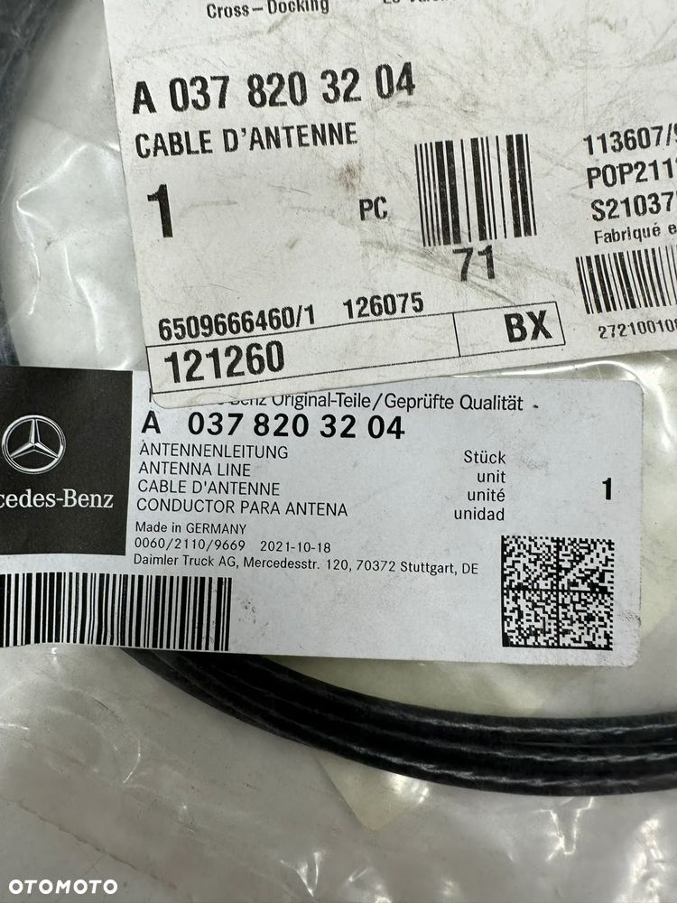 Kabel antenowy Mercedes 0378203204 - 3