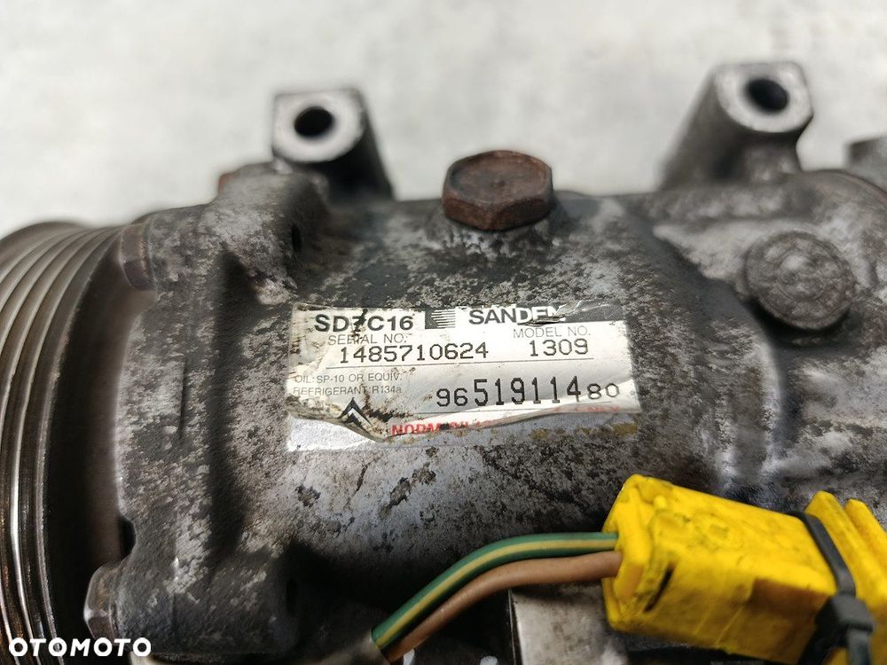 POMPA, SPRĘŻARKA KLIMATYZACJI PEUGEOT 307 SW FL 9651911480 SD7C16  SANDEN - 7