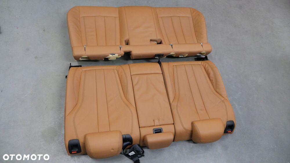 bmw f16 x6 kanapa tylna tył oparcie siedzisko skóra cognac - 5