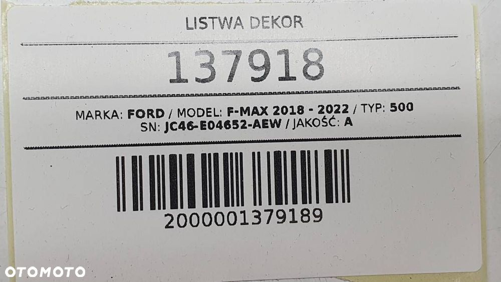 LISTWA DEKOR DESKI KONSOLI F-MAX 500 EURO 6 2019 JC46-E04652-AEW EUROPA - 7