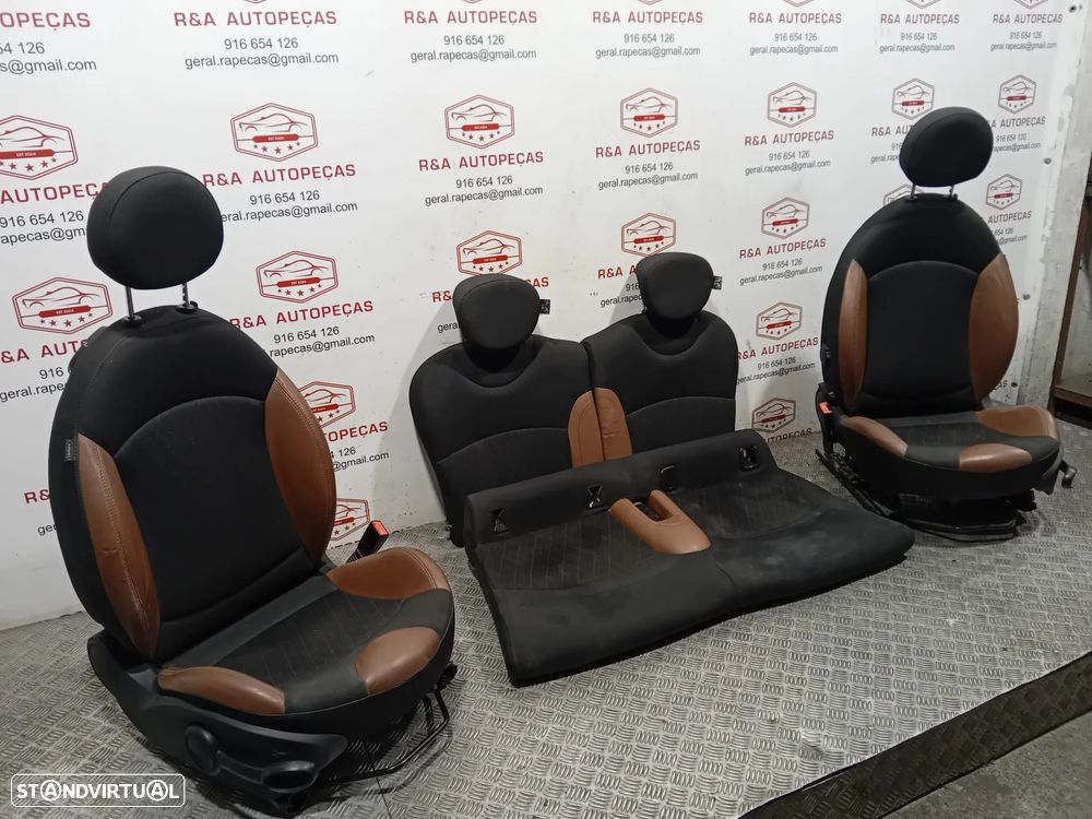 Conjunto de Bancos Mini Cooper S R56 Pele Tecido Original - 2