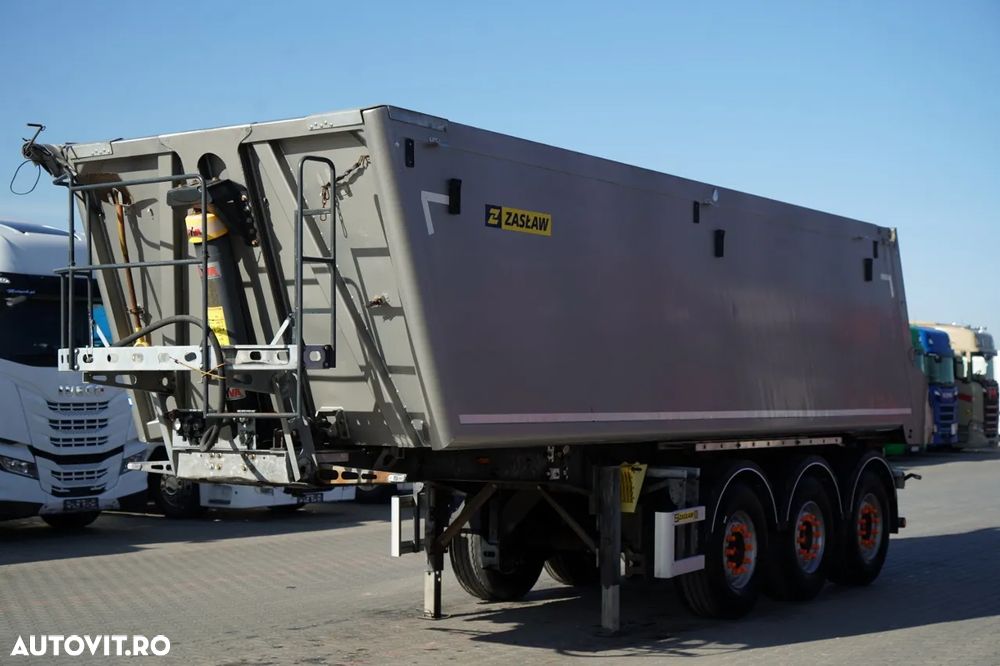 Zaslaw BASCUNĂ ALUMINIU / 35 m³ / 2x AXE RIDICATIVE / AXE SAF - 4