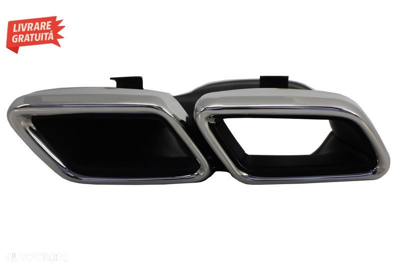 Difuzor Bara Spate cu Ornamente tobe Mercedes C-Class W205 S205 (2014-2020) C63 De- livrare gratuita - 10