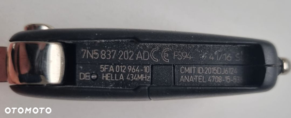 Pilot kluczyk Seat Alhambra 7N5837202AD