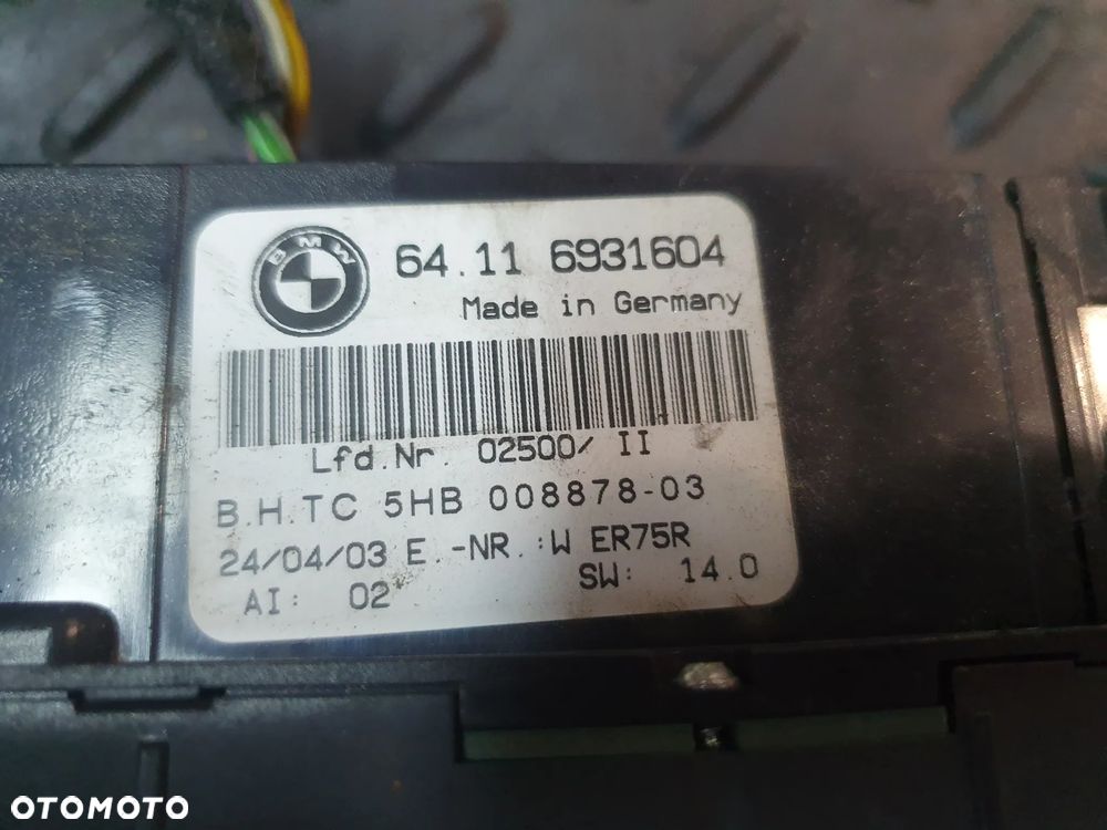 PANEL NAWIEWU KLIMATYZACJI BMW E46 6931604 EUROPA - 5