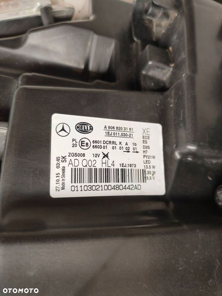 Mercedes-Benz Sprinter W906 LIFT XENON PRZÓD STRONA LEWA A9068203161 - 3