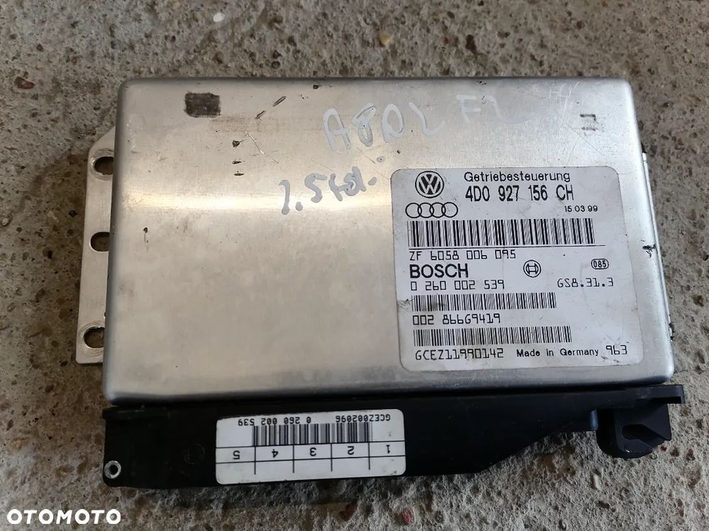 Sterownik Komputer Skrzyni Biegów Audi A8 D2 4D0927156CH - 1