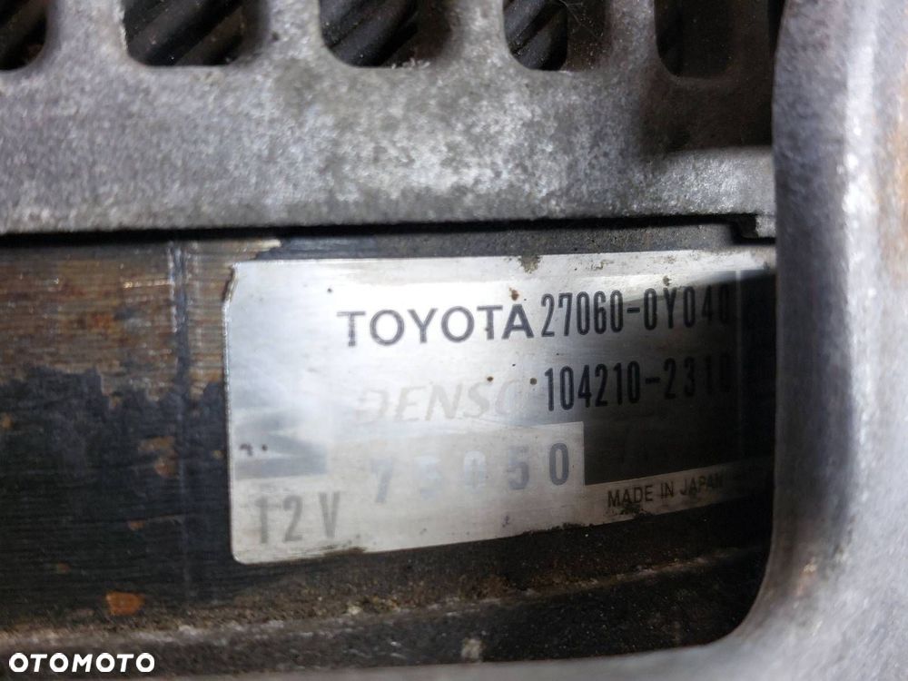 ALTERNATOR TOYOTA YARIS II LIFT 1.33 16V 27060-0Y040 ID: 236448 - 3