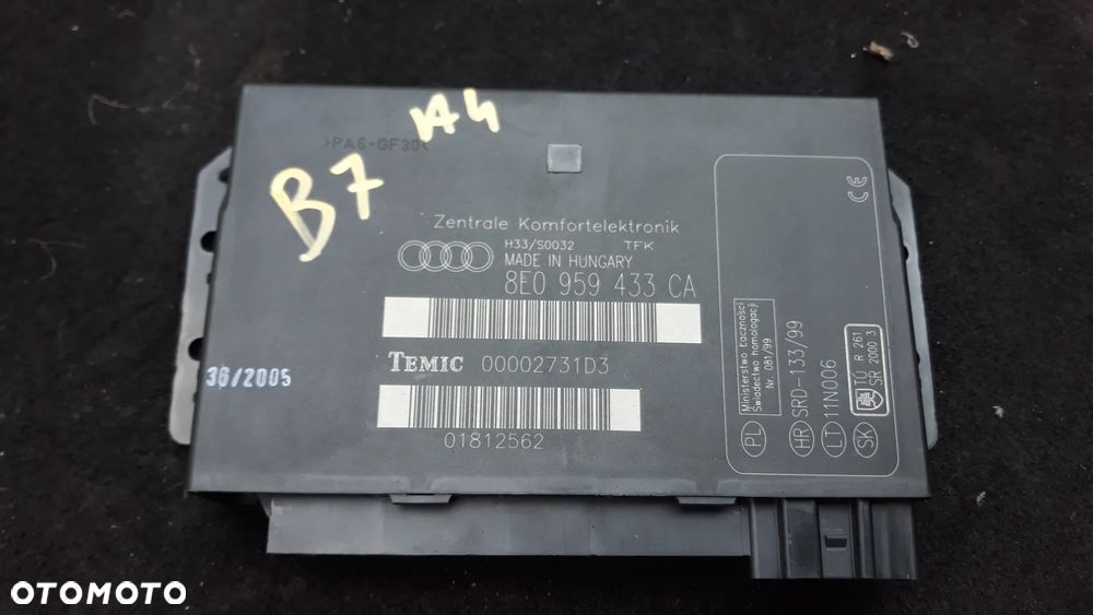 MODUŁ KOMFORTU Audi a4 b7 Exeo 8E0959433CA - 1