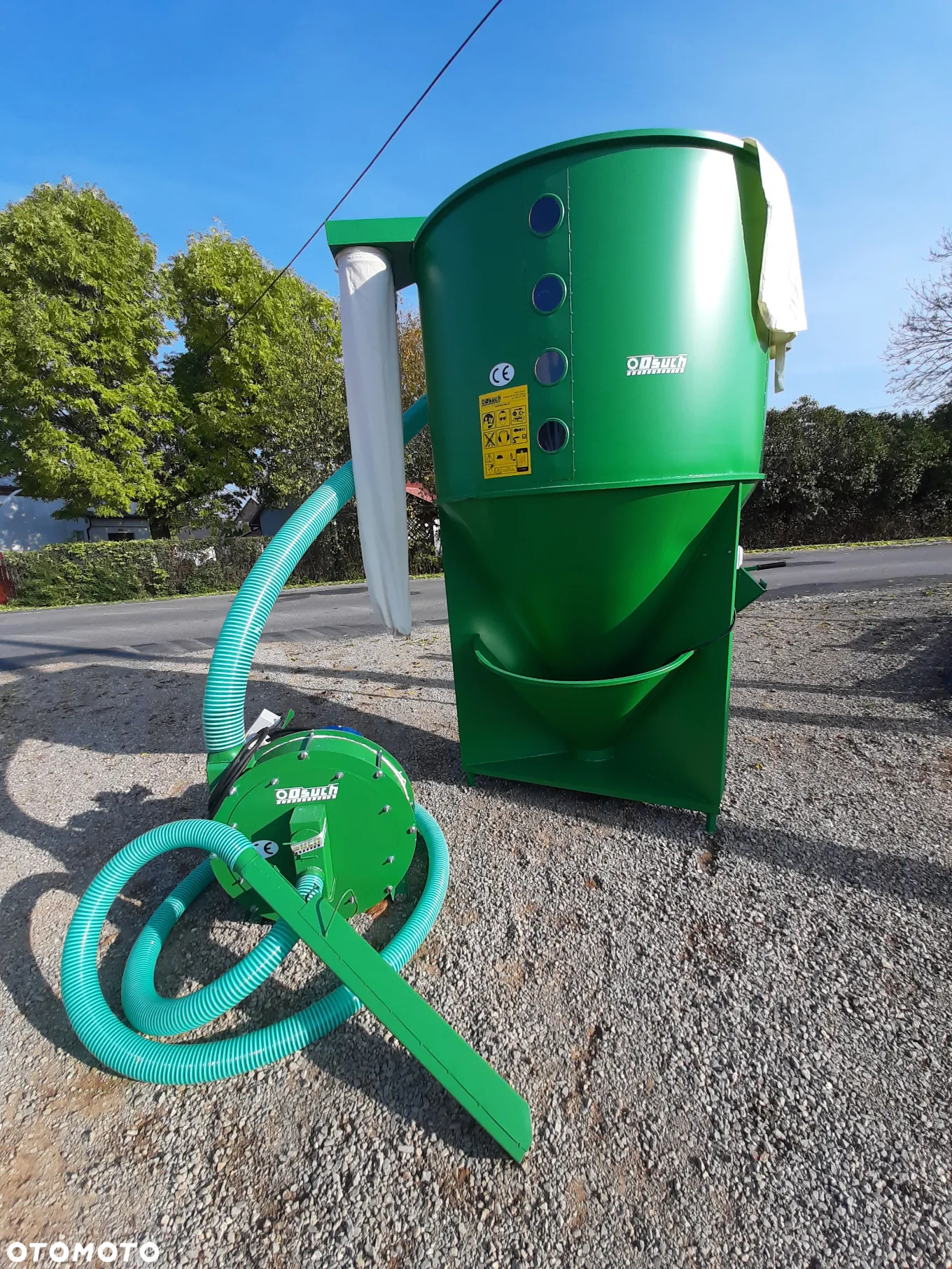 mieszalnik 0,5-2t + śrutownik/rozdrabniacz/młynek OSUCH zestaw AGREGAT PASZOWY (wąż ssący 5m + tłoczący 3m +ssawa+ worki) waga TRANSPORT od ręki - 4