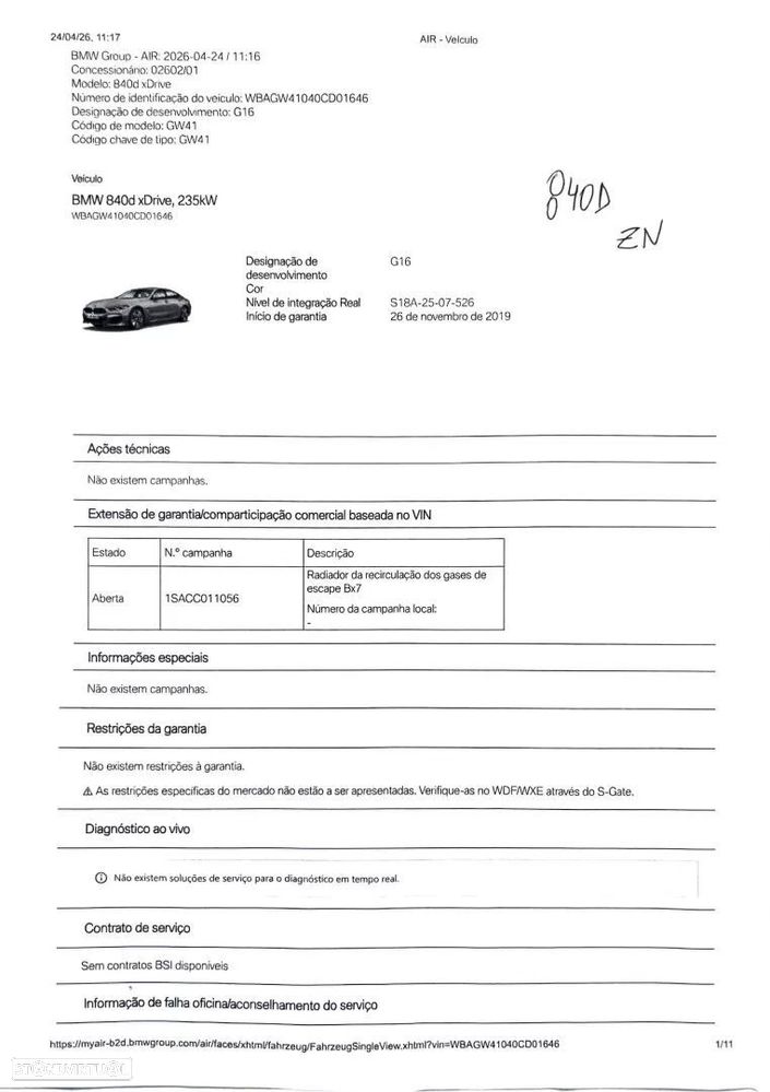 BMW 840 d xDrive Pack M — fotografia 60