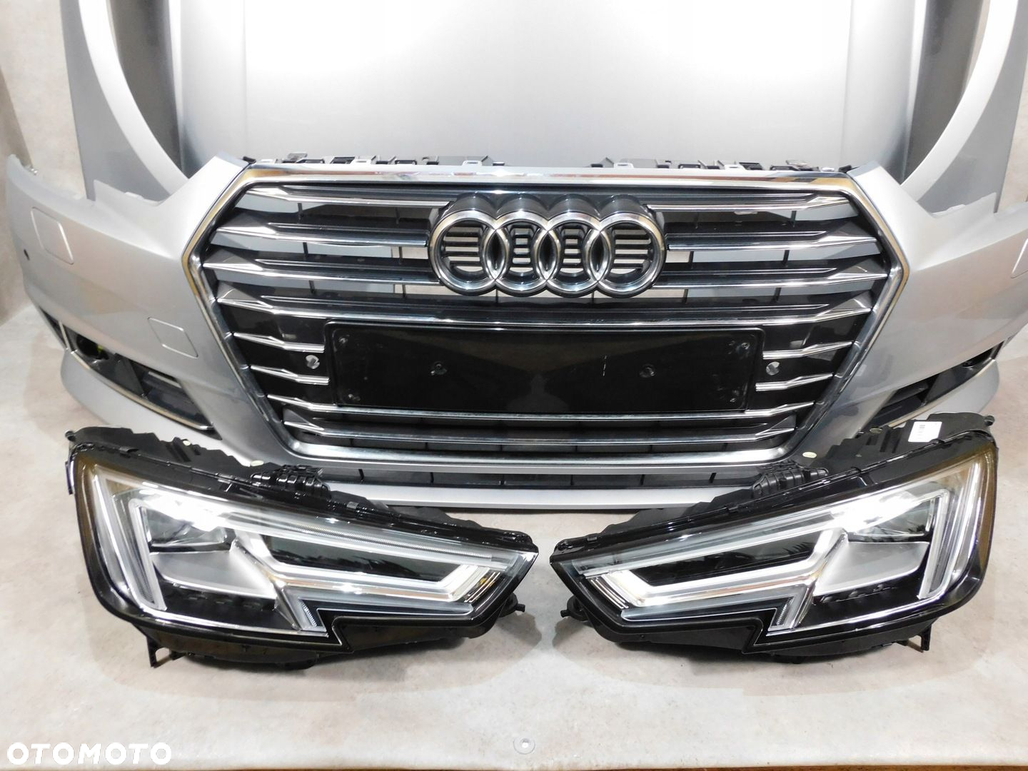 AUDI A4 B9 8W PRZÓD ZDERZAK LAMPY MASKA BŁOTNIKI FULL LED LZ7G - 5