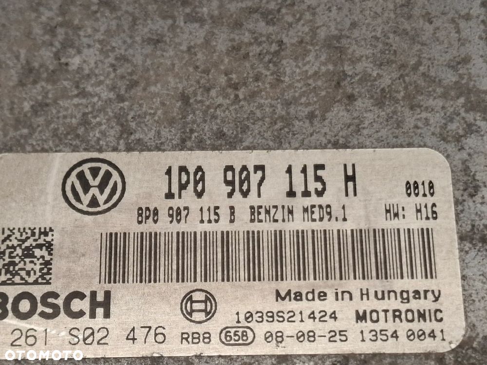 KOMPUTER STEROWNIK SILNIKA 2.0TFSI 1P0907115H VW SEAT SKODA AUDI SLASK WYSYLKA VAT - 2