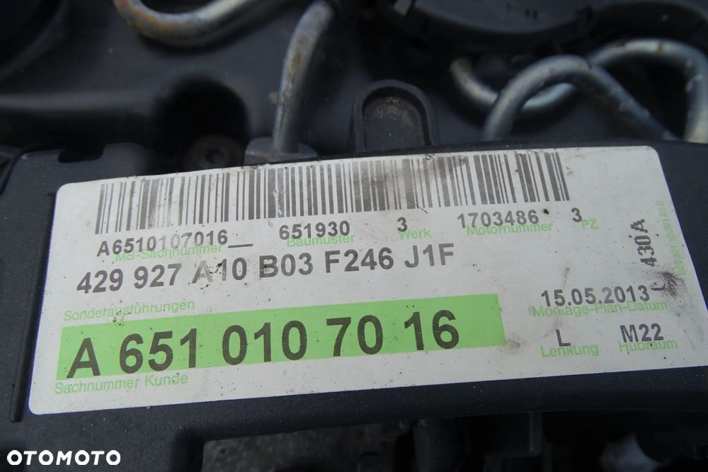 Mercedes CLA W117 A W176 B W246 Silnik 2.2CDI Kompletny 651930 - 8